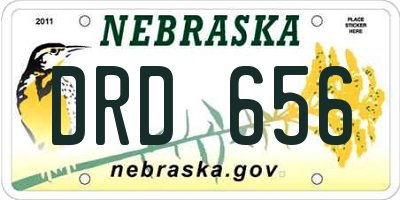 NE license plate DRD656