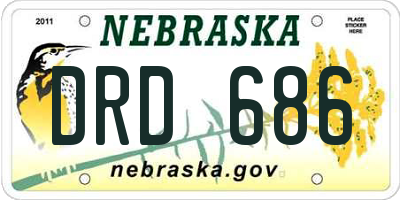 NE license plate DRD686