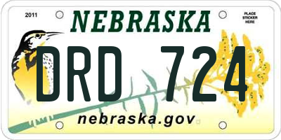 NE license plate DRD724