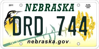 NE license plate DRD744