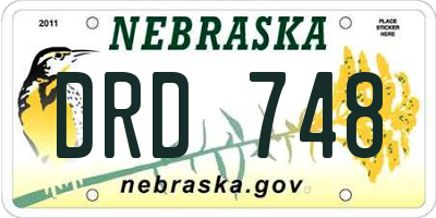 NE license plate DRD748