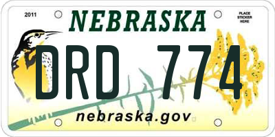 NE license plate DRD774