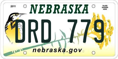 NE license plate DRD779