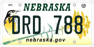 NE license plate DRD788