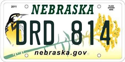 NE license plate DRD814