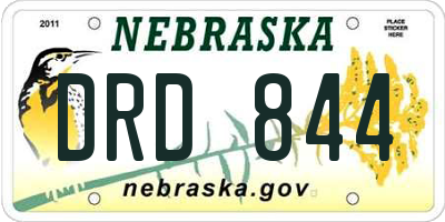 NE license plate DRD844