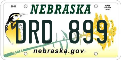 NE license plate DRD899