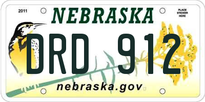 NE license plate DRD912