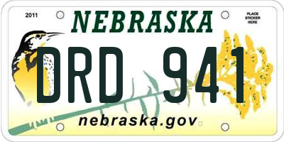 NE license plate DRD941