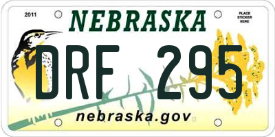 NE license plate DRF295