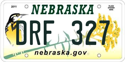 NE license plate DRF327