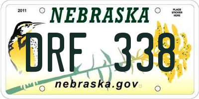 NE license plate DRF338