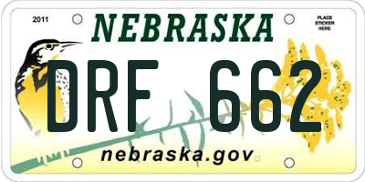 NE license plate DRF662