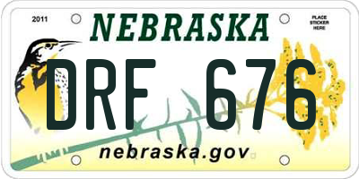 NE license plate DRF676