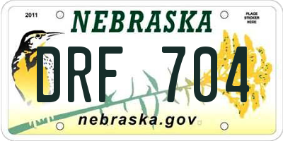 NE license plate DRF704