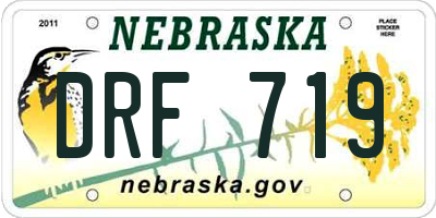 NE license plate DRF719