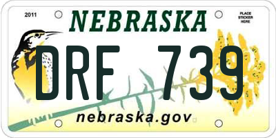 NE license plate DRF739