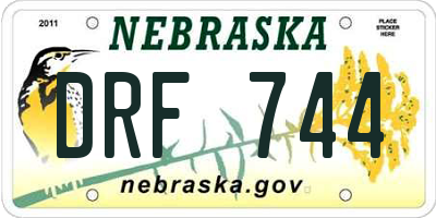 NE license plate DRF744