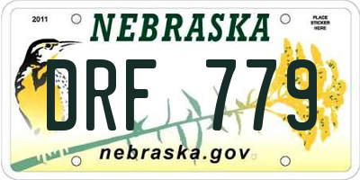NE license plate DRF779