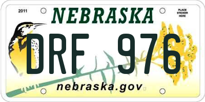 NE license plate DRF976