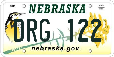 NE license plate DRG122
