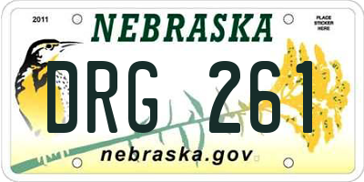 NE license plate DRG261