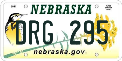 NE license plate DRG295