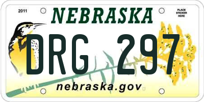 NE license plate DRG297