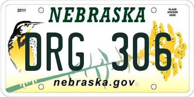 NE license plate DRG306