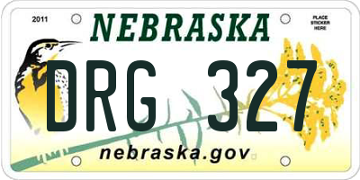 NE license plate DRG327