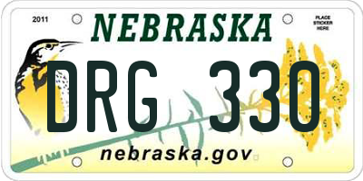 NE license plate DRG330