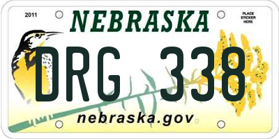 NE license plate DRG338