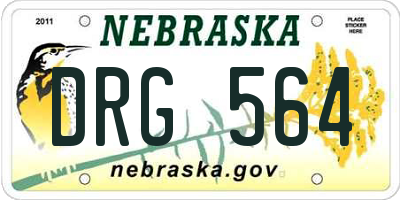 NE license plate DRG564