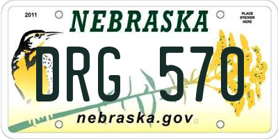 NE license plate DRG570