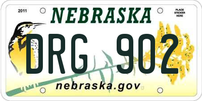 NE license plate DRG902