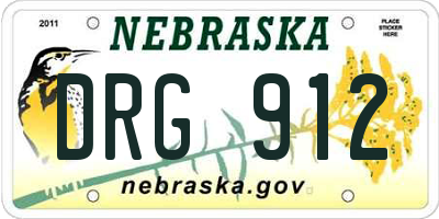 NE license plate DRG912