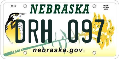 NE license plate DRH097