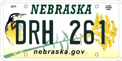 NE license plate DRH261