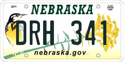 NE license plate DRH341