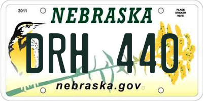 NE license plate DRH440