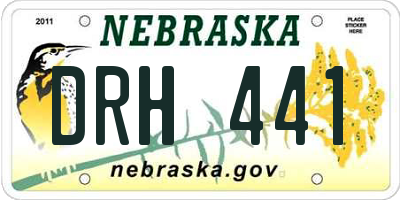 NE license plate DRH441