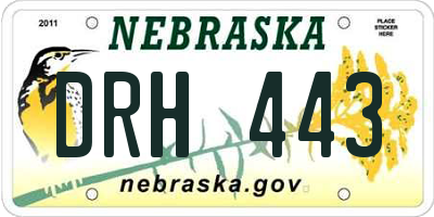 NE license plate DRH443