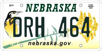 NE license plate DRH464