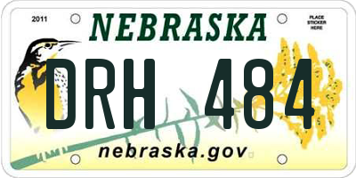 NE license plate DRH484