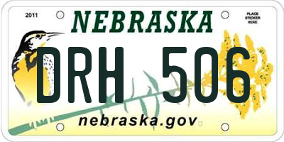 NE license plate DRH506