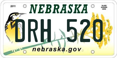 NE license plate DRH520