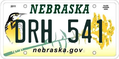 NE license plate DRH541