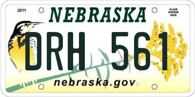 NE license plate DRH561