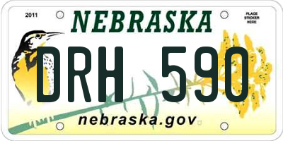 NE license plate DRH590