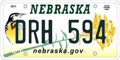NE license plate DRH594